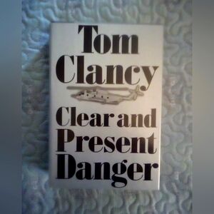 Tom Clancy Clear and Present Danger Book hardcover first edition like new